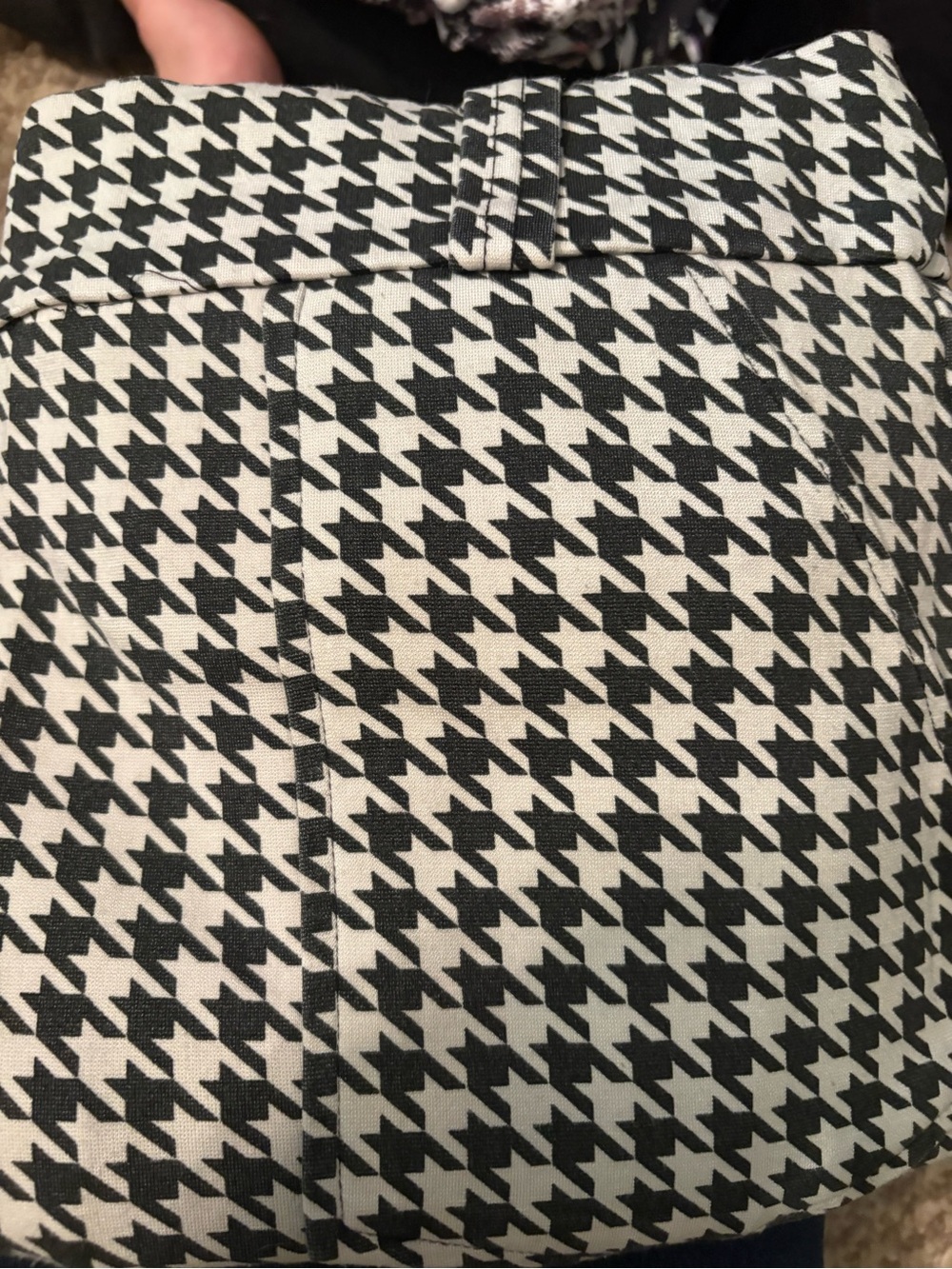 LuLaRoe Black and White Houndstooth Flare Pants